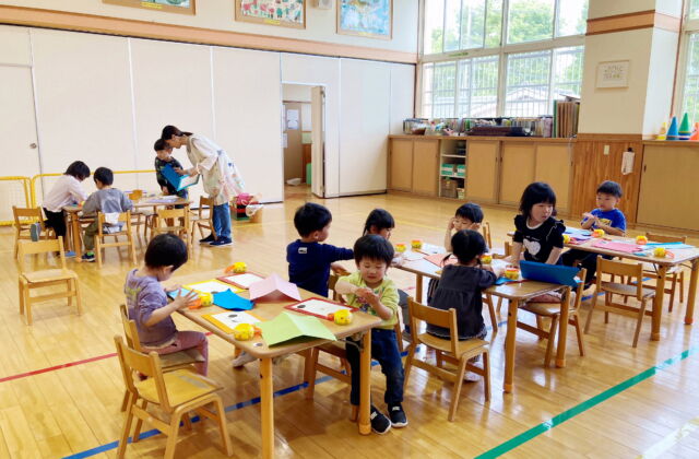 こいのぼり制作　（ぱんだ・きりん・らいおん組）