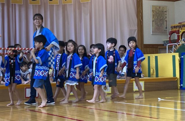 秋祭りの総合練習①（雨の日バージョン）